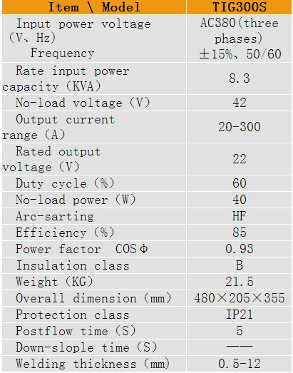 TIG300S DC Inverter TIG Welder 300A Argon Arc Welding Machine JASIC Type Industrial Metal Welder detail image 1