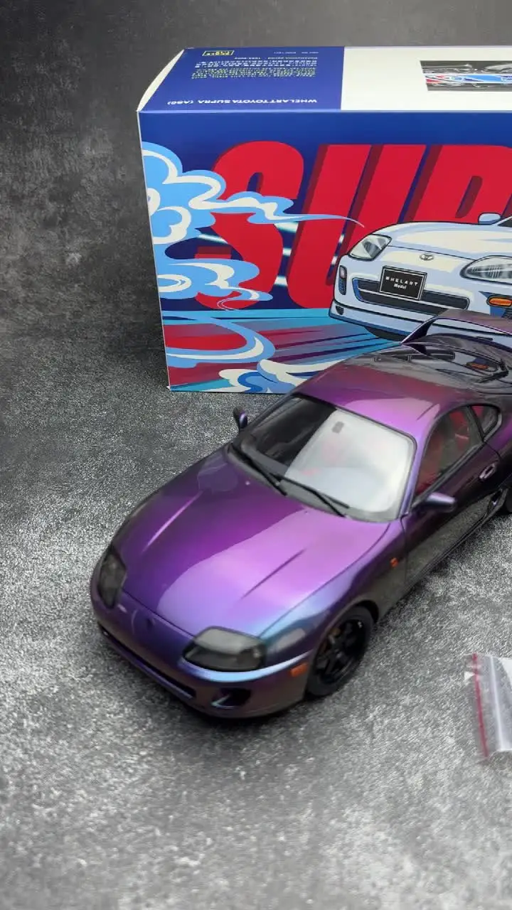 WHELART Diecast model 1:18 A80 Supra Car model Send friend Holiday