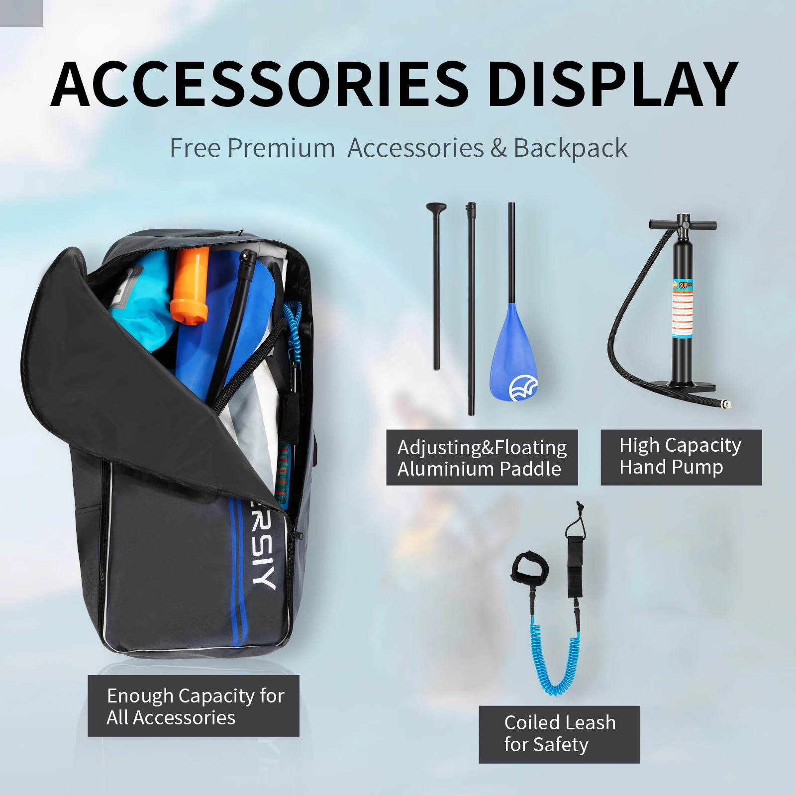 Inflatable Stand Up Paddle Board Non-Slip Water SUP Board for All Skill Levels Surf with Air Pump Carry Bag сап борд