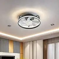 55W Ceiling Fan With Light, Ceiling LED Light Fan with Remote, Electric fan with LED Lamp for Home Rooms Bedroom 34cm 1