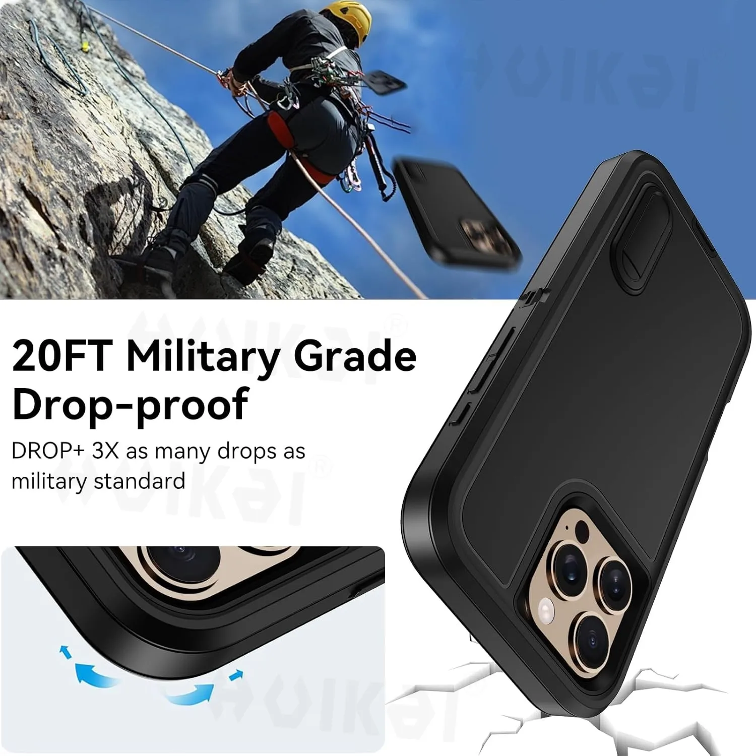 Heavy Duty Shock Absorption Full Body Protective Silicone Rubber Phone Case