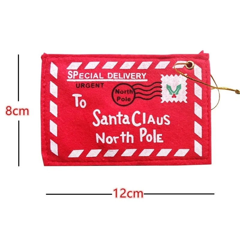 10PCS Paper Envelopes Christmas Xmas Tree Hanging Card Holder Santa Gift Bag Decoration Padded for Letters Korean Stationery