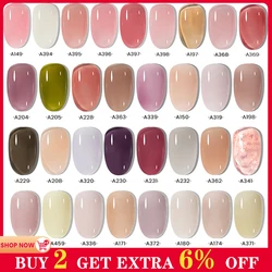 MAYCHAO Transparent Nude Jelly Gel Nail Polish Semi Permanent 7.3ml Top Coat Soak Off UV LED Varnish Nail Art Design Base Gel