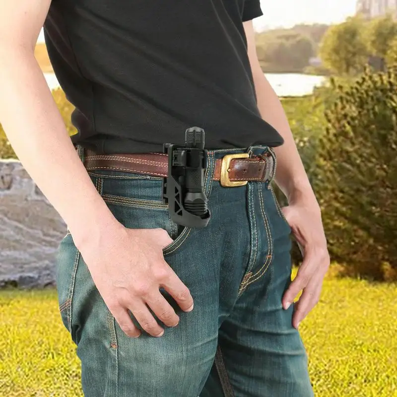 손전등 커버 360도 회전식 플래시 라이트 홀더 안전하고 휴대용 토치 홀스터 퀵 릴리스 라이트 운반 케이스 포함