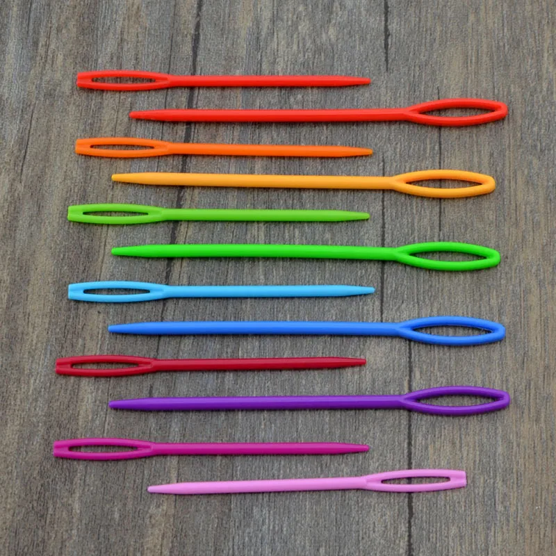 Plastic Sewing Needles Large Eye Plastic Yarn Needles for Kids Craft Embroidery Needle for DIY Sewing Handmade 100PCS