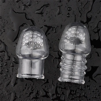 1/2pcs Insulated Male Glans Sleeve Penis Cock Ring Delay Ejaculation Foreskin Chastity Cage Penis Enlargement Sex Toys for Men 4