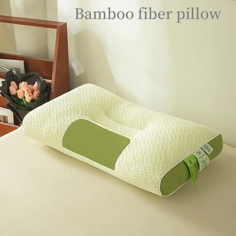 Pillow Core Bamboo charcoal fiber antibacterial Cervical correction Sleep aid Adult home use