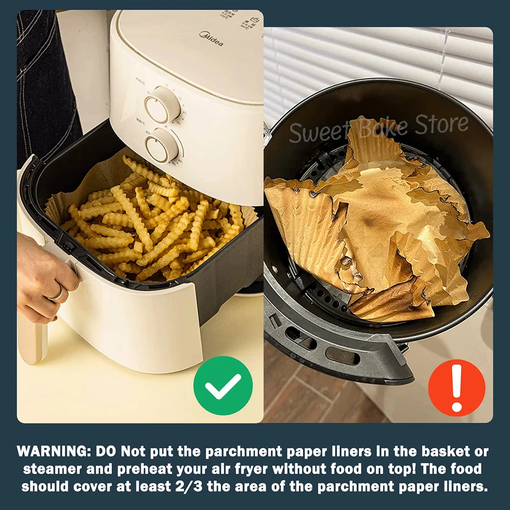 20cm Disposable Air Fryer Parchment Paper for Cecotec and Ninja