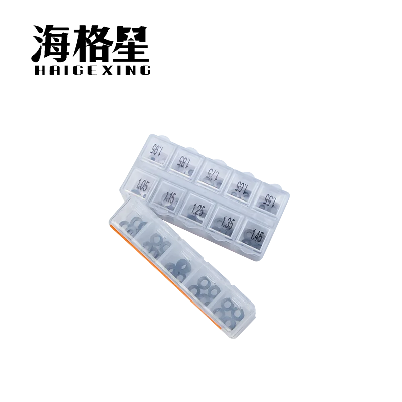 B21 box-packed Size 1.05-1.95 For HaiGeXing Denso Series Injector Oil Nozzle Spring Shims Adjustment Gasket