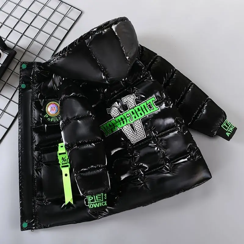 Veste en duvet de coton pour garçons, Section courte épaisse