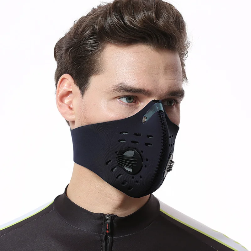 Men's Outdoor Sports Reusable Dustproof Face Mask with Activated Carbon Filter