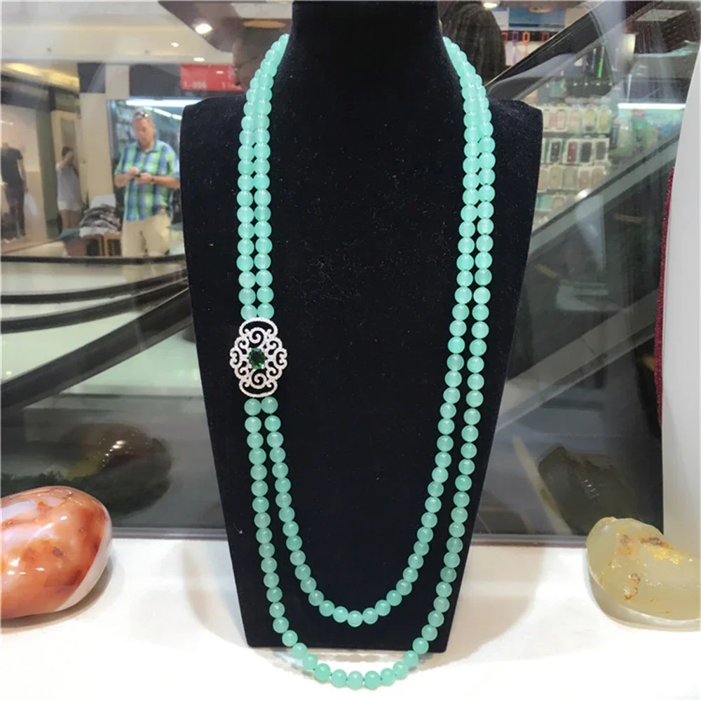 الطبيعية دونغلينغ الخضراء حبات اليشم متعدد الطبقات...