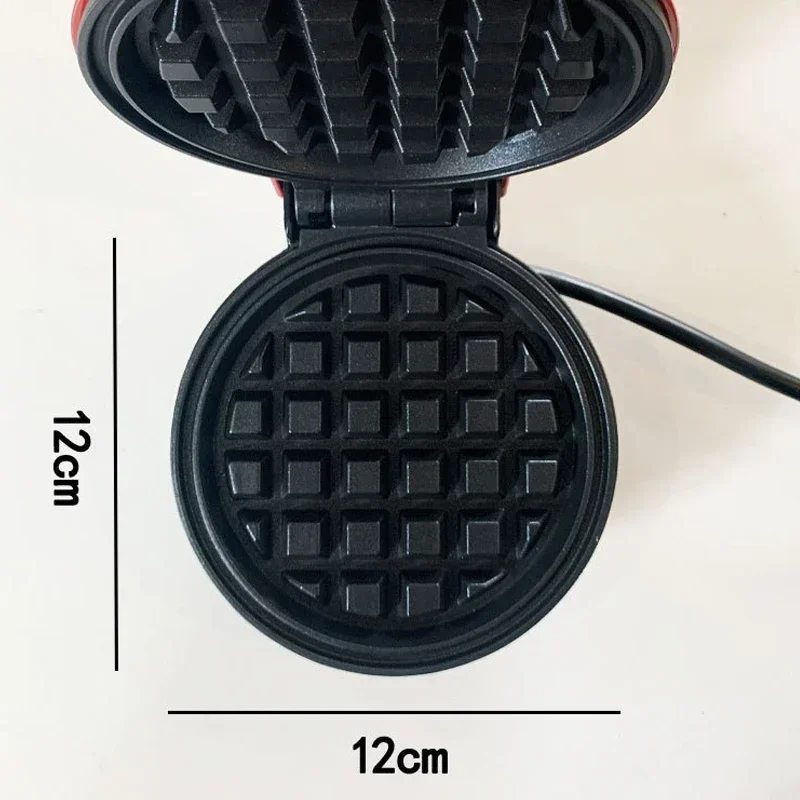 Mini  Waffles Maker Bubble Egg Cake Oven Eggette Machine Love Heart Shaped Double-Sided Heating Breakfast Waffle Molds 6
