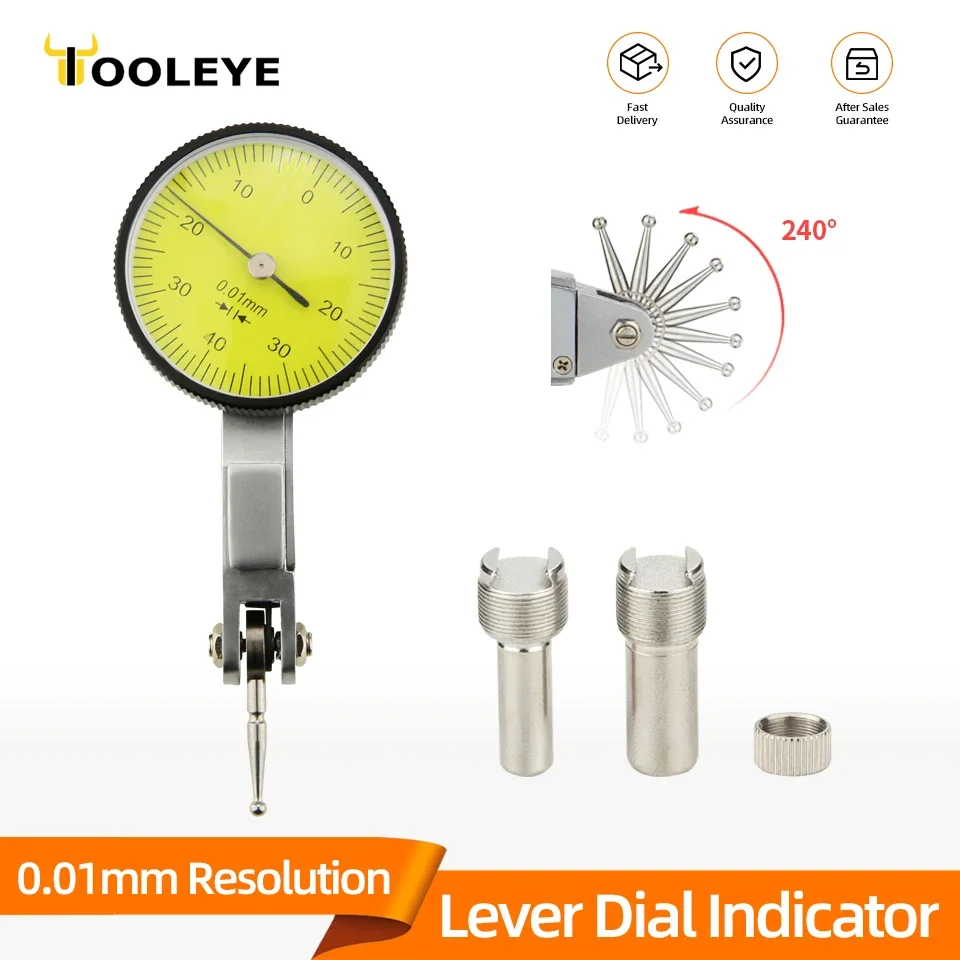 

0-0.8mm Lever Dial Indicator Gauge With Measuring Probes Mechanical Micrometer Measuring Tools Dial Bore Gauge Test Indicators