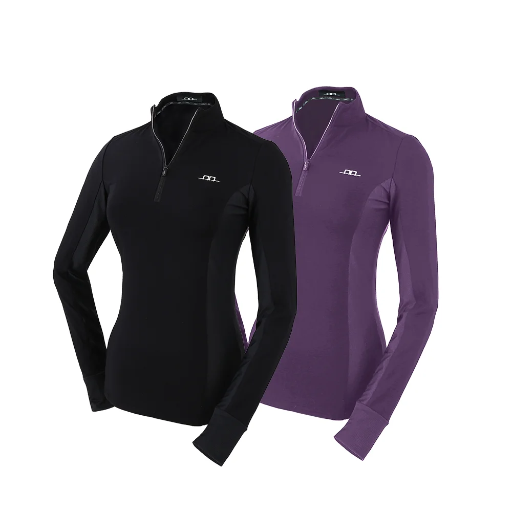 autumn  equine coat long sleeve purple color T shirt cool clean breathable fabric competition clothing 2