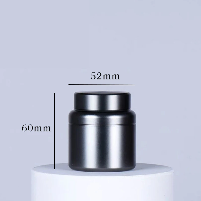 Mini Portable Sealed Jar Travel Moisture-proof Solid Color Nut Candy Food Storage Container Tea Can Metal Box Stainless Steel