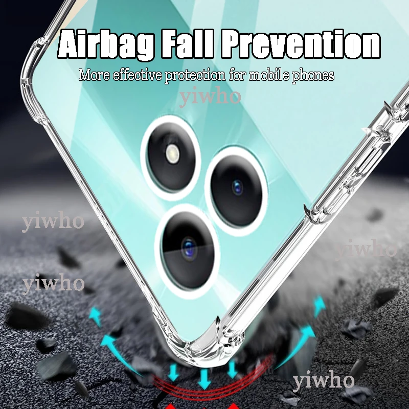 Shockproof Clear Silicone Phone Case with Camera Protection