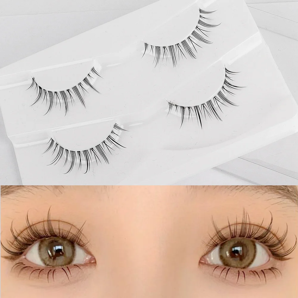 3pairs Invisible Band Eyelashes Faux Mink Wholesale False Lashes