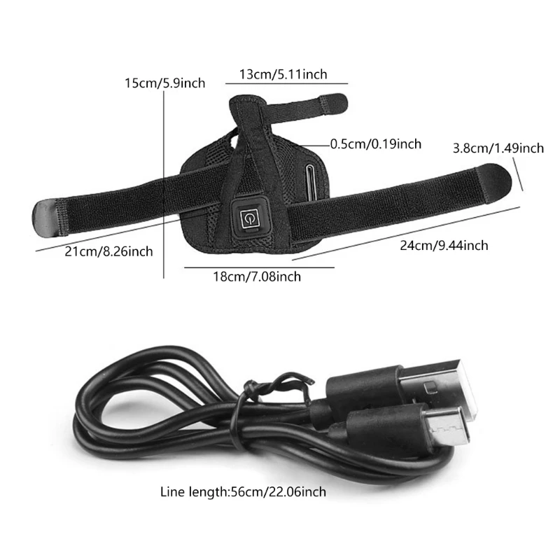 USB Electric Heated Wrist Brace for Women and Men Wrist Heating Pad with 3 Heat Settings Heated Wrap Warmer