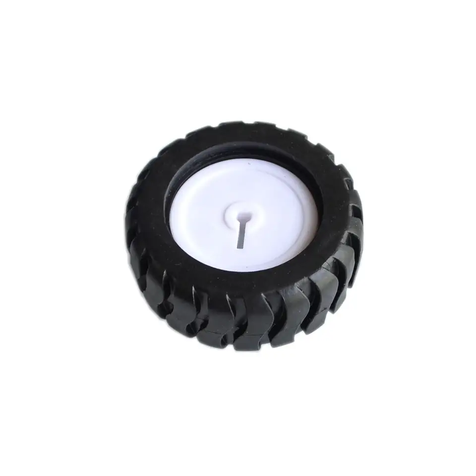 K346 43*19*3mm D-hole Rubber Wheel Suitable for N20 Motor D Shaft Tire Car Robot DIY Toys Parts image 1