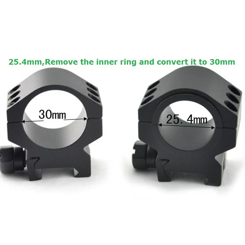 25.4mm 30mm 35mm Aluminum Rifle Scope Picatinny Mount Ring For .223 .308 .50 Cal Hunting 11mm 21mm Dovetail Mount Visionking