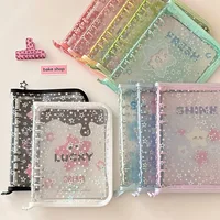 A5 Star Transparent Cover Binder Photocard Holder Idol Kpop Photo Album Photo Collect Book Zipper Bag Storage School Stationery 1