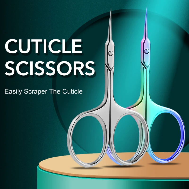 1Pcs Professional Cuticle Scissors Nipper Trimmer Stainless Steel Cuticle Clipper Cutter Manicure Nail Tools