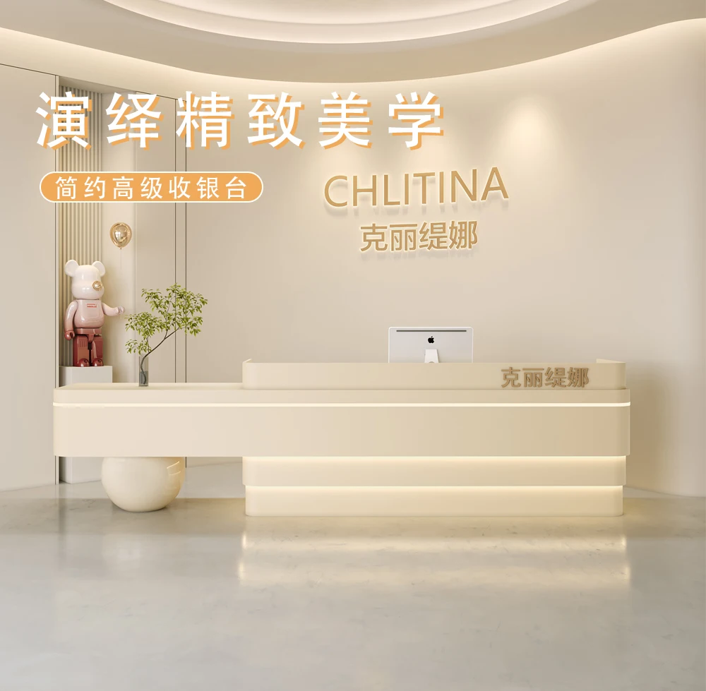 Description Picture 3 of itemMobile Cashier Reception Desks Cashier European Cash Shop Cashier Table Podium Study Silla De Escritorio Bar Furniture Counter