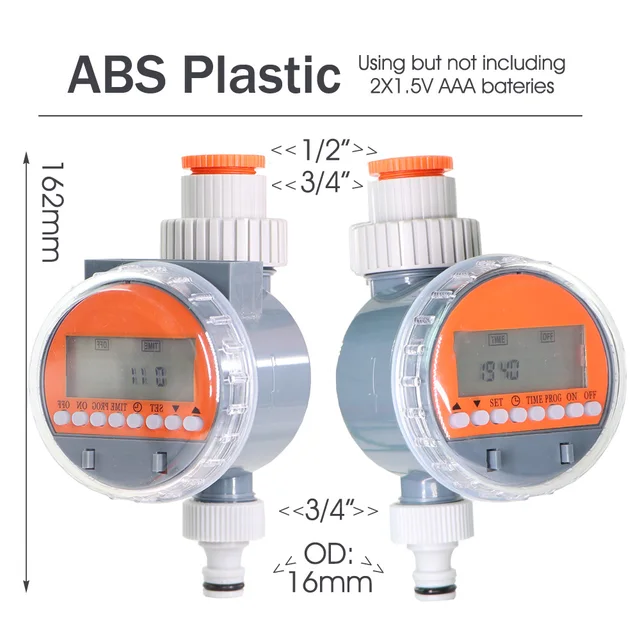 1set Garden LCD Ball Valve Rain Sensor/Solar Timer Automatic Programming Watering Controller Greenhouse Drip Irrigation System 2
