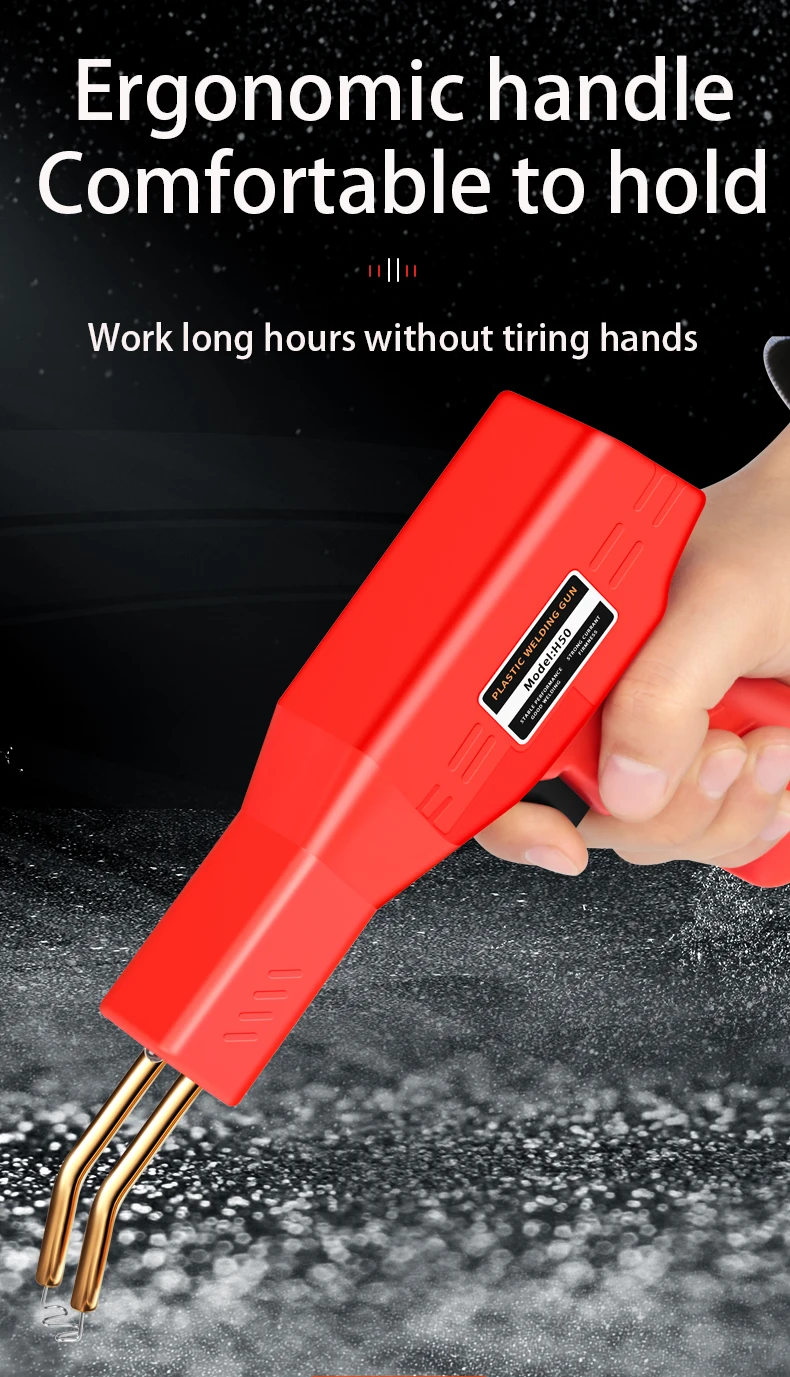 Kit saldatore per plastica in uso durante la riparazione della carrozzeria