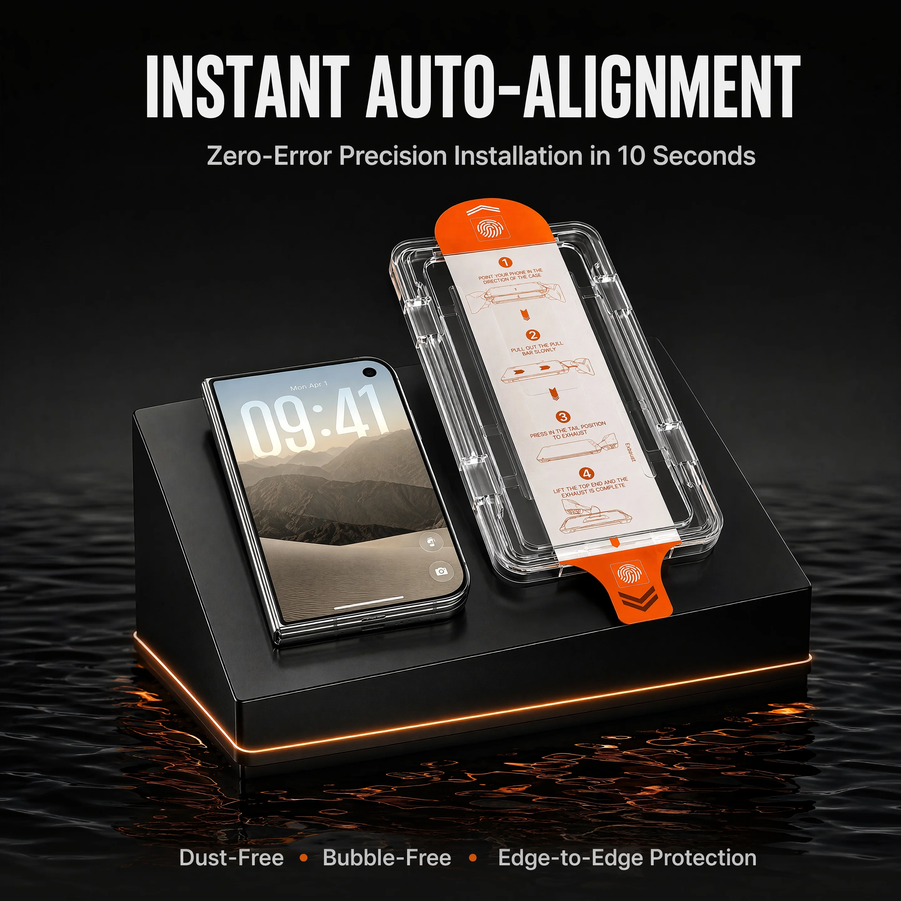 Premium Tempered Glass Screen Protector with Auto Dust Removal & Bubble-Free Installation