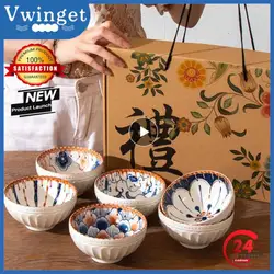 Luxury Baby Adult Dish Ceramic Japanese Style Cute Tableware Set Underglaze Color Process Fruit Food Feeding Bowl Gift Creative