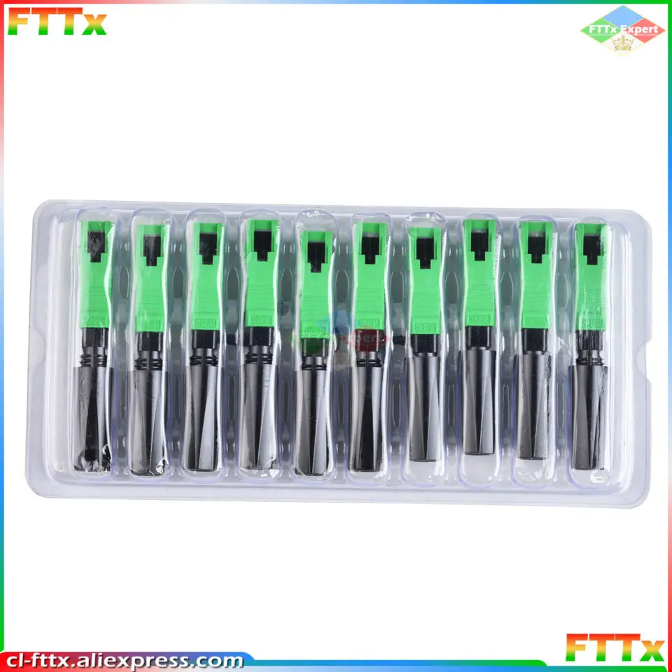 Free Shipping 100pieces/box SC APC Fiber Fast Connector SC APC Single Fiber optic quick connector SC Connector Use FTTH Tool