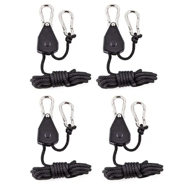 4pcs awing חבל הרוח 8 אינץ 'lanyard תלוי עבור האוהל גדל צמח מנורת מחבלים גלגלת הרמת וו גלעלת הרמת וו גלגלת