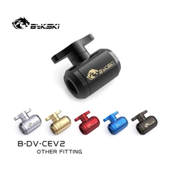 Bykski Hand-Tighten Water Drain Stop Valve Switch G1/4'' Female Thread for Computer Cooling System Connector Fitting B-DV-CEV2