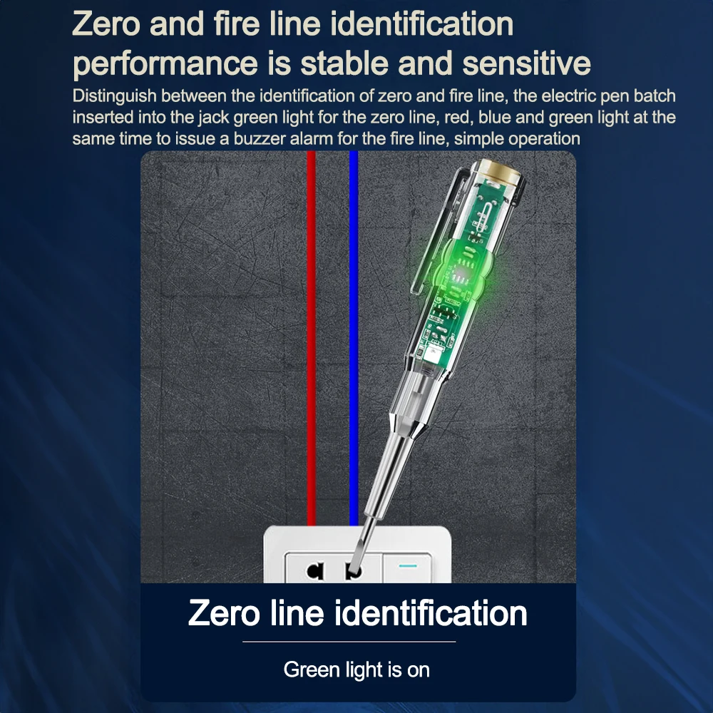 AC24-250V Non-contact Voltage Tester Pen Induction Digital Power Detector Pencil Intelligent Electric Screwdriver Probe Circuit 4