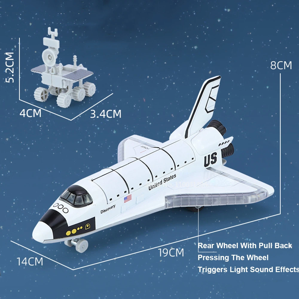 1/287 Alloy Space Shuttle Toy Military Simulation Aviation Model Airplane Both Sides of The Wings Can Emit Light for Boy Gifts 6