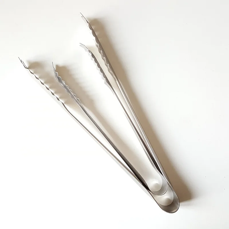 1 Pcs 15cm 19cm Stainless Steel Ice Clip for BBQ Barbecue Party Bar Bread Food Ice Clamp Metal Whisky Cube Tong Kitchen Tool stainless steel ice tongs