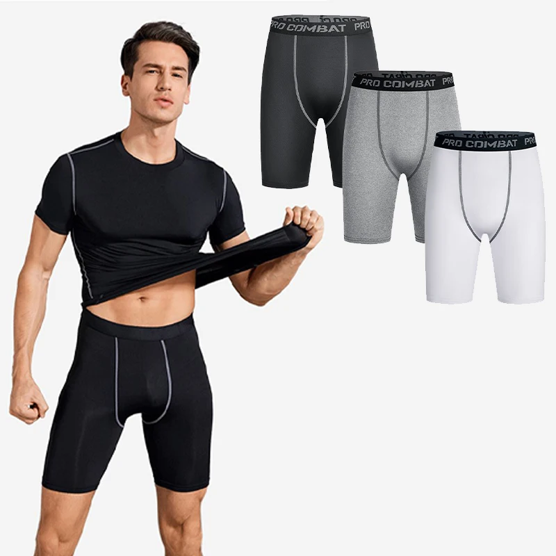 Sports fitness pants men's running sports tight elastic quick-drying pants basketball training outdoor shorts