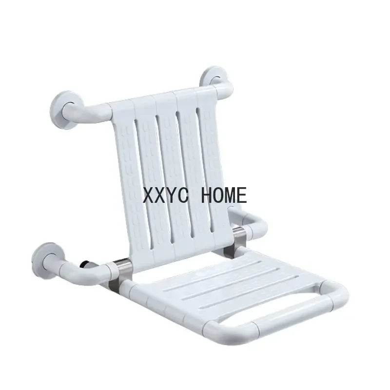 Foldable Disabled Shower Chair Wall Older Adult White Shower Stool Design Auxiliary Banqueta Plegable Bathroom Furnitur