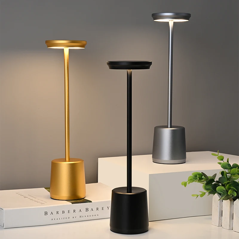 

LED Table Lamps Type-c Rechargeable 4400mA for Restaurant Bar Atmosphere Table Lamp Stepless Dimming Touch Table Lamp