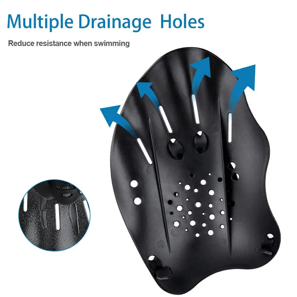 Swimming Paddles Training Adjustable Hand Webbed Gloves Pad Fins Flippers 1pair For Men Women Kids swimming gloves swimming paddles