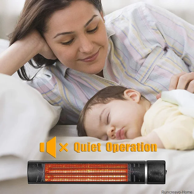 Patio Heater Electric Infrared Heating Home Garden Indoor Outdoor  Waterproof Electric Heater with Remote Control Wall-mounted - AliExpress