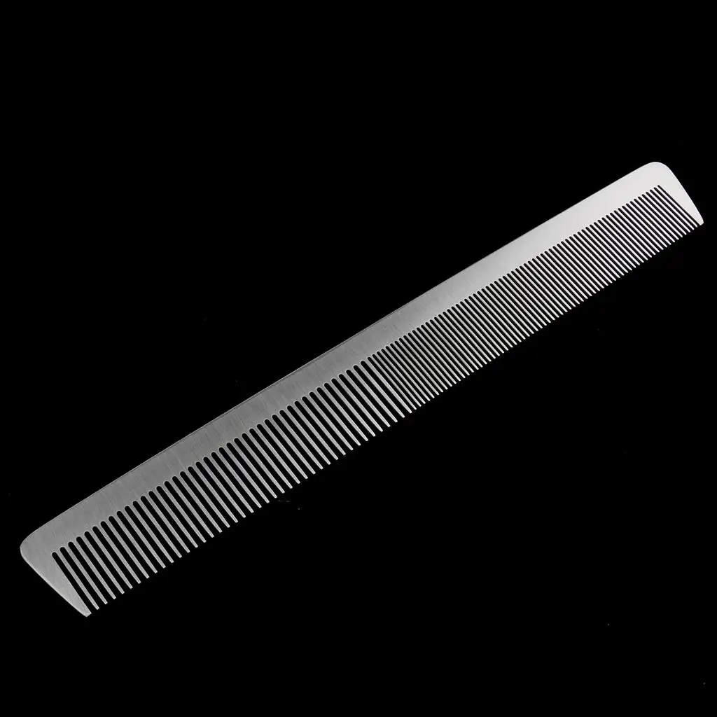 

2x Stainless Steel Salon Barber Hairstyling Cutting Comb Hairbrush
