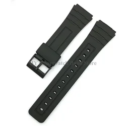 Versatile Rubber Watch Strap - Durable Silicone Bracelet - 22mm (Black - black)