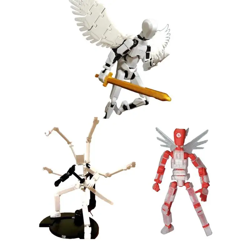 

Multi Joint Figure Toy Upgrades 3D Printed Mannequin Movable Robot Mannequin Character Wing Toy Game for Gift Decoration Toys