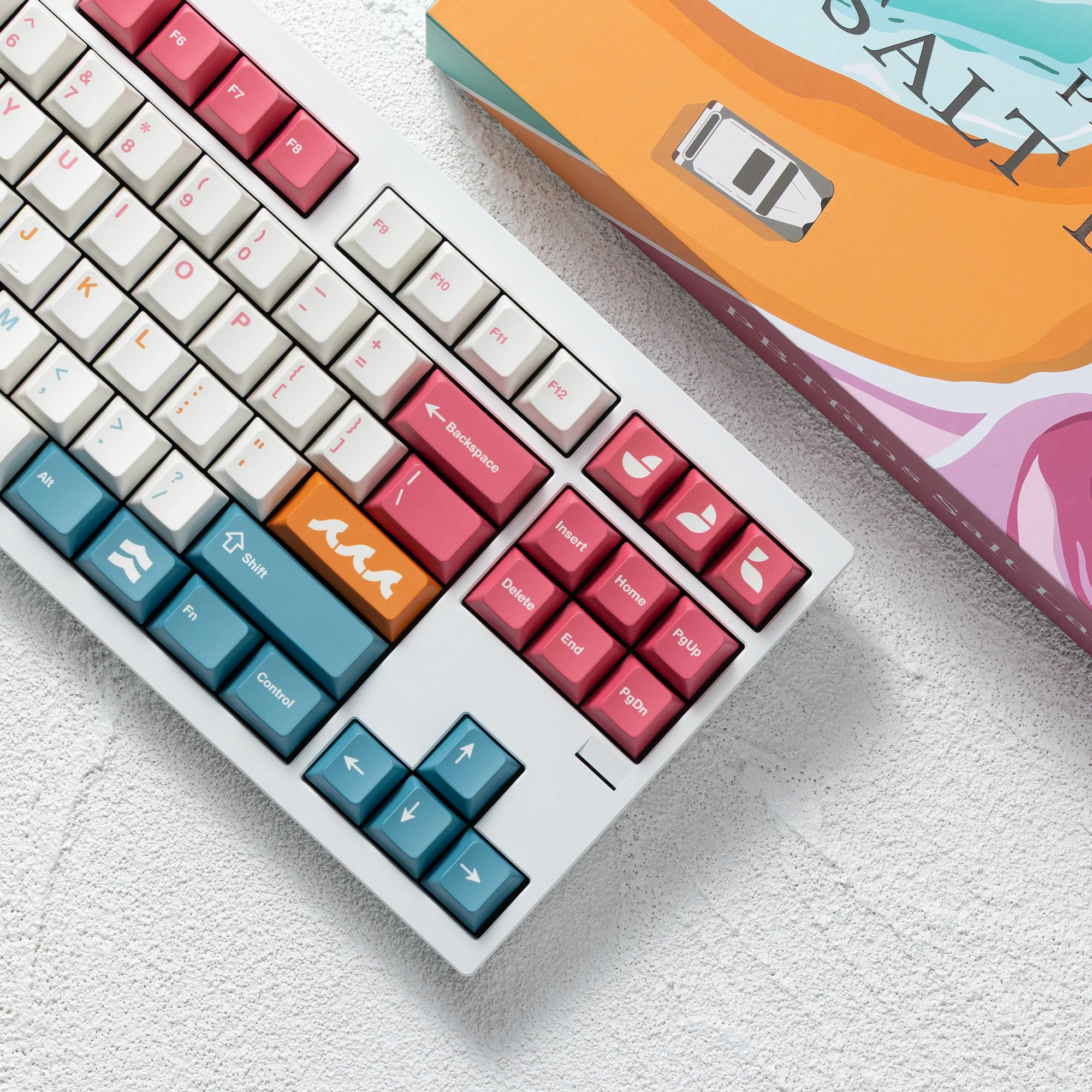[기본 키트] PBTfans Salt Lakes PBT 소재 Cherry MX 스위치 및 MX 스타일 클론과 호환되는 Dye-sub Cherry 프로파일
