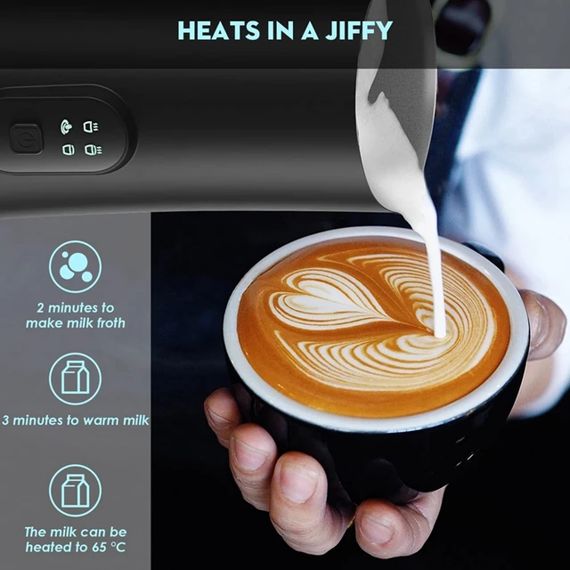 Milk Frother Electric Milk Steamer for Hot and Cold Milk Froth Coffee Foam  Maker for Cappuccino, Latte, Hot Milk - AliExpress