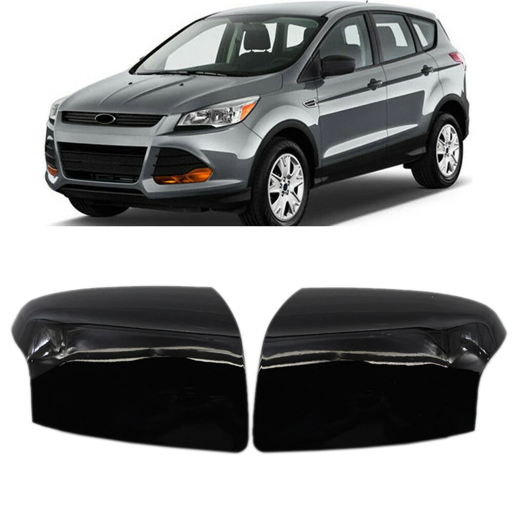

Глянцевая черная накладка на боковое зеркало заднего вида для автомобильной двери, 1 пара, для Ford Focus 2005 2006 2007 2008 FD4247424 FD4247423