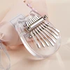 Mini Thumb Piano Musical Toys 8 Tones Portable Beginner Acrylic Finger Piano Practice Instrument for Children Adult Music Lover 1